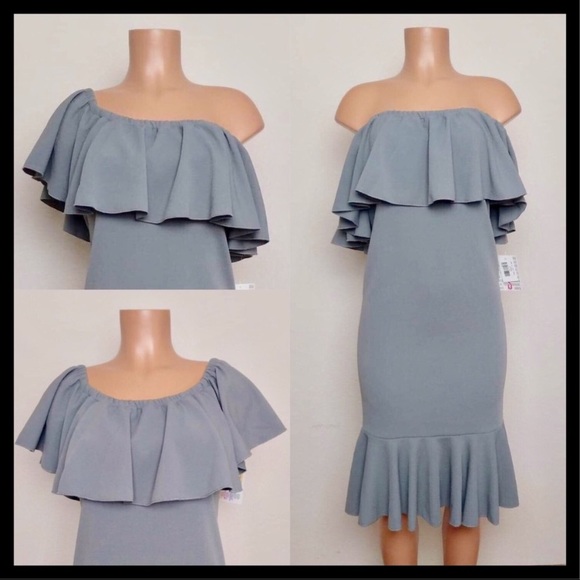 LulaRoe Cici Mermaid Dress Sz S 6-8 Gray - Picture 7 of 8